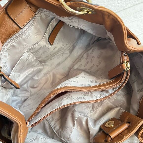 MICHAEL KORS Acorn Lamb Leather Fulton Lillie Bedford Hobo Shoulder Bag - Picture 8 of 11